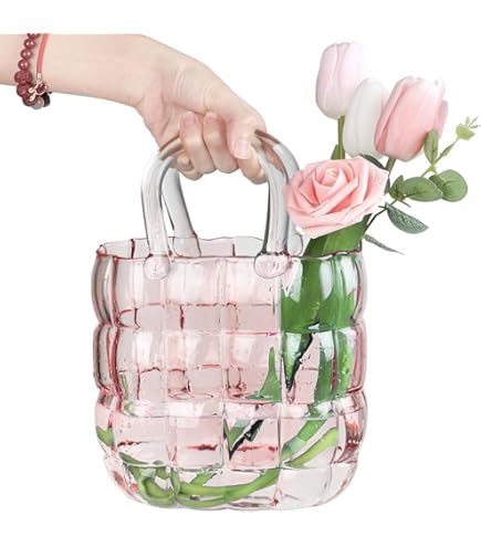Amazon.com: Godinger Handbag Vase, Clear Iridescent Vase